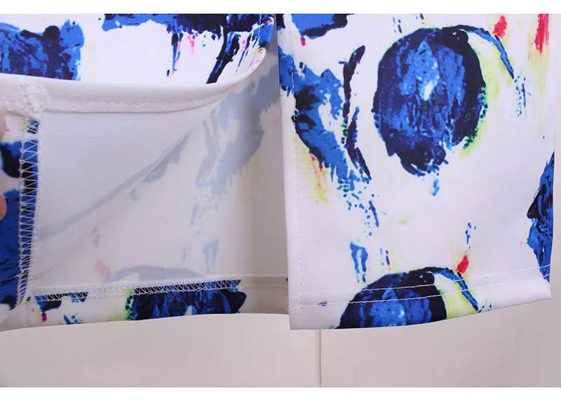 Женская юбка карандаш с принтом граффити синяя и розовая облегающая