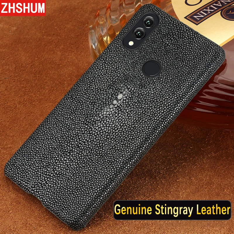 Genuine Stingray Skin Case For Huawei P20 Lite Luxury Leather Handmade Customize Full Back Cover for Honor Note 10 Note10 |