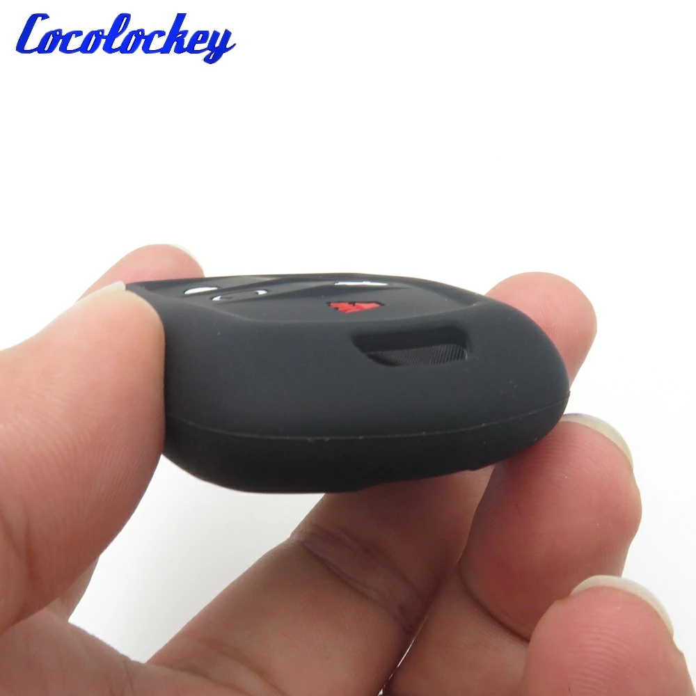 Силиконовый чехол для ключей Cocolockey брелок Cadillac SRX XTS CTS ATS L 5 кнопка без логотипа с