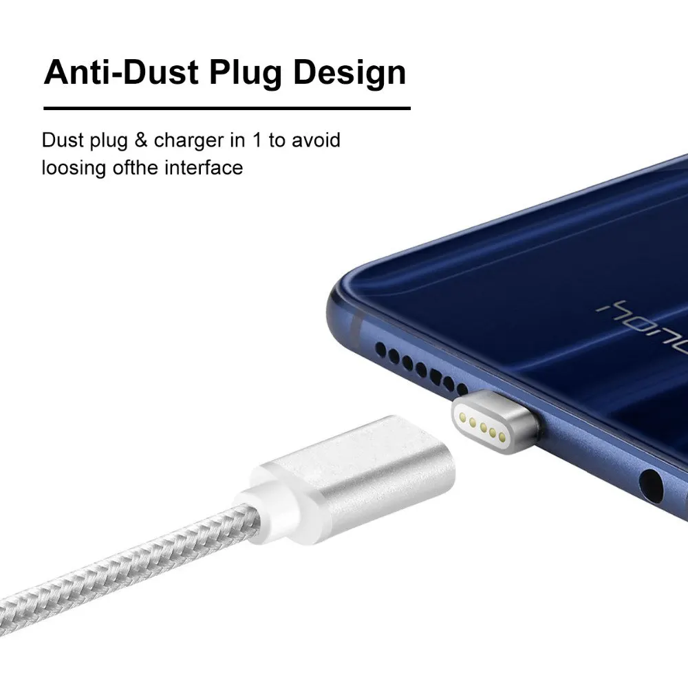 Магнитный кабель Micro USB RAXFLY 2A зарядный шнур для Samsung S4 S5 S6 S7 Edge магнитный