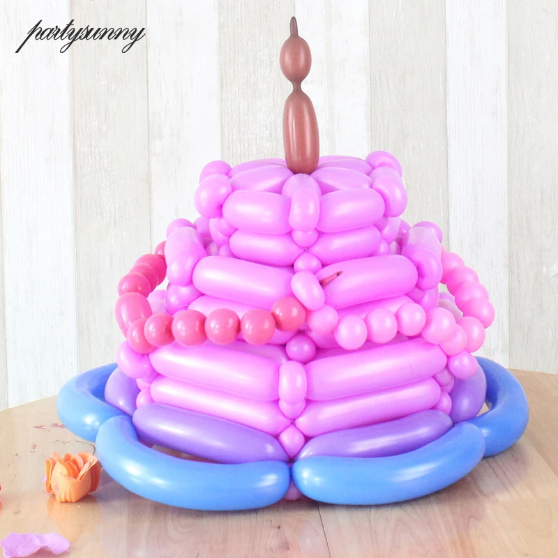 100 шт. случайная Многоцветный Длинные Воздушные шары DIY творческий ручной шар для