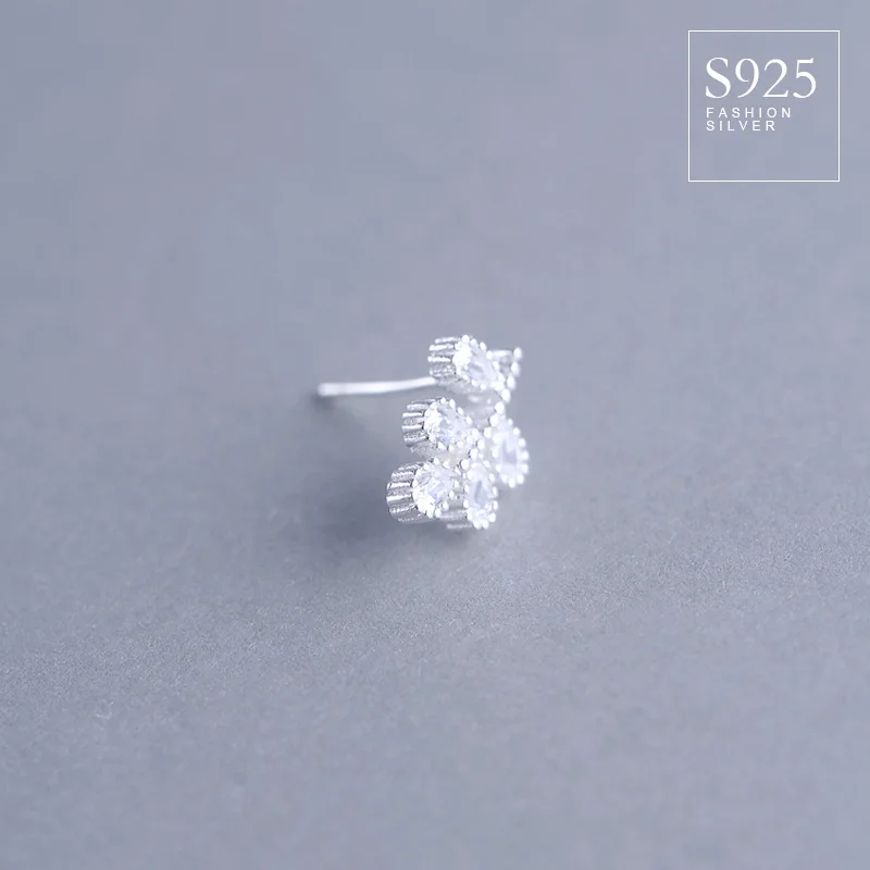 Серьги из стерлингового серебра 925 пробы корейские изысканные яркие маленькие