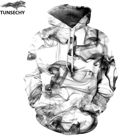 TUNSECHY модные осенне-зимние мужские толстовки со шляпой, 3D принт с деревьями, толстовки с капюшоном, опт и розница