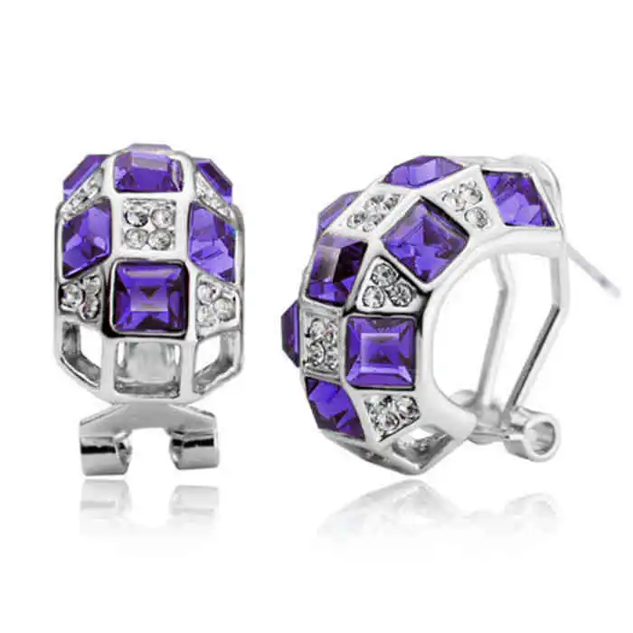 Free Shipping New Fashion Stud earrings Colorful Bow Earring Austrian crystal jewelry apparel accessories Top Quality | Украшения и
