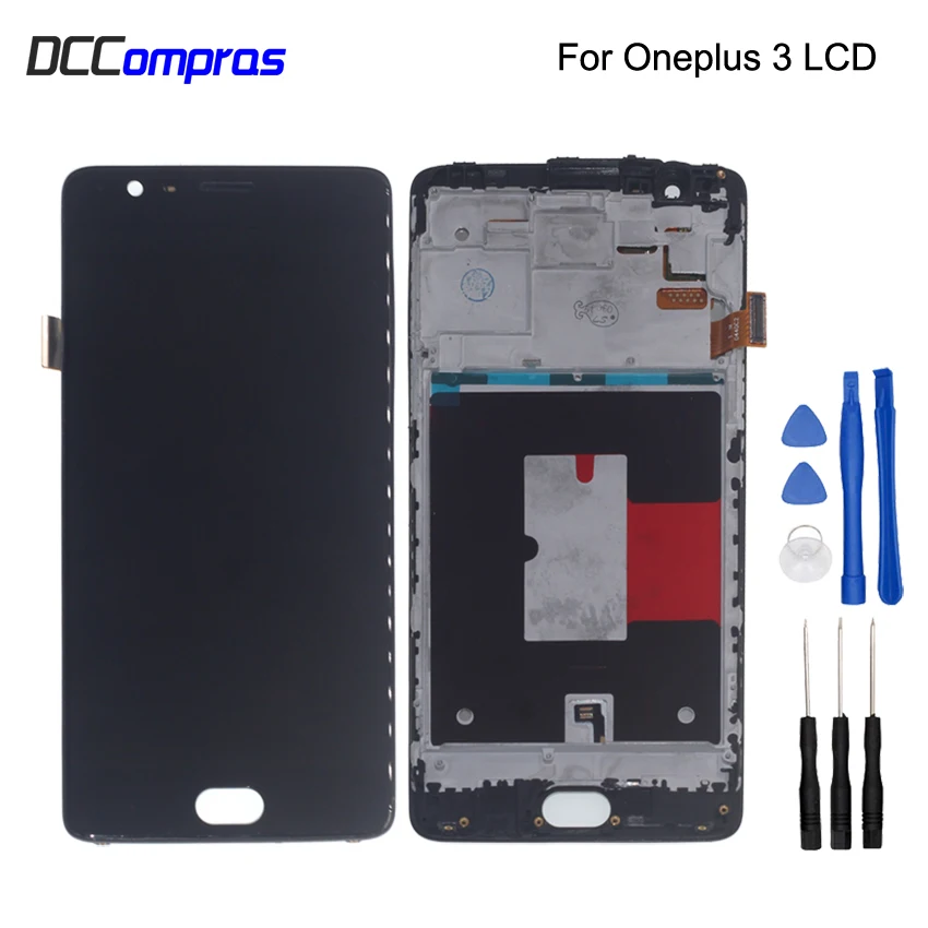 Для Oneplus 3 A3000 A3003 ЖК дисплей сенсорный экран с рамкой дигитайзер в сборе для 3T A3010