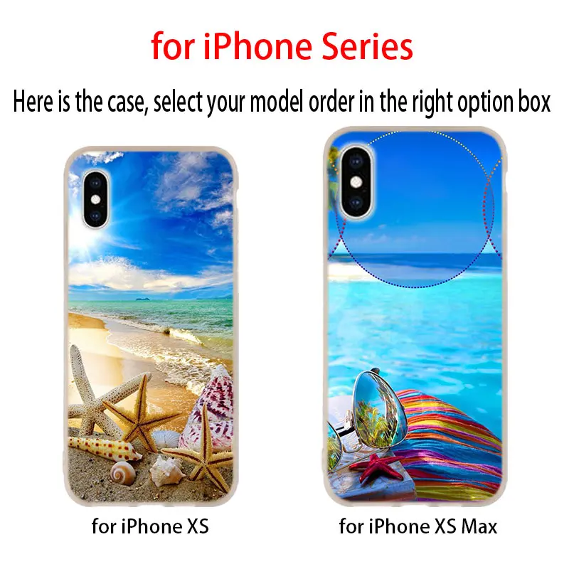 Прозрачный море голубое небо песчаный пляж мягкий чехол для iPhone 12 11 Pro X XS Max XR 8 7 6