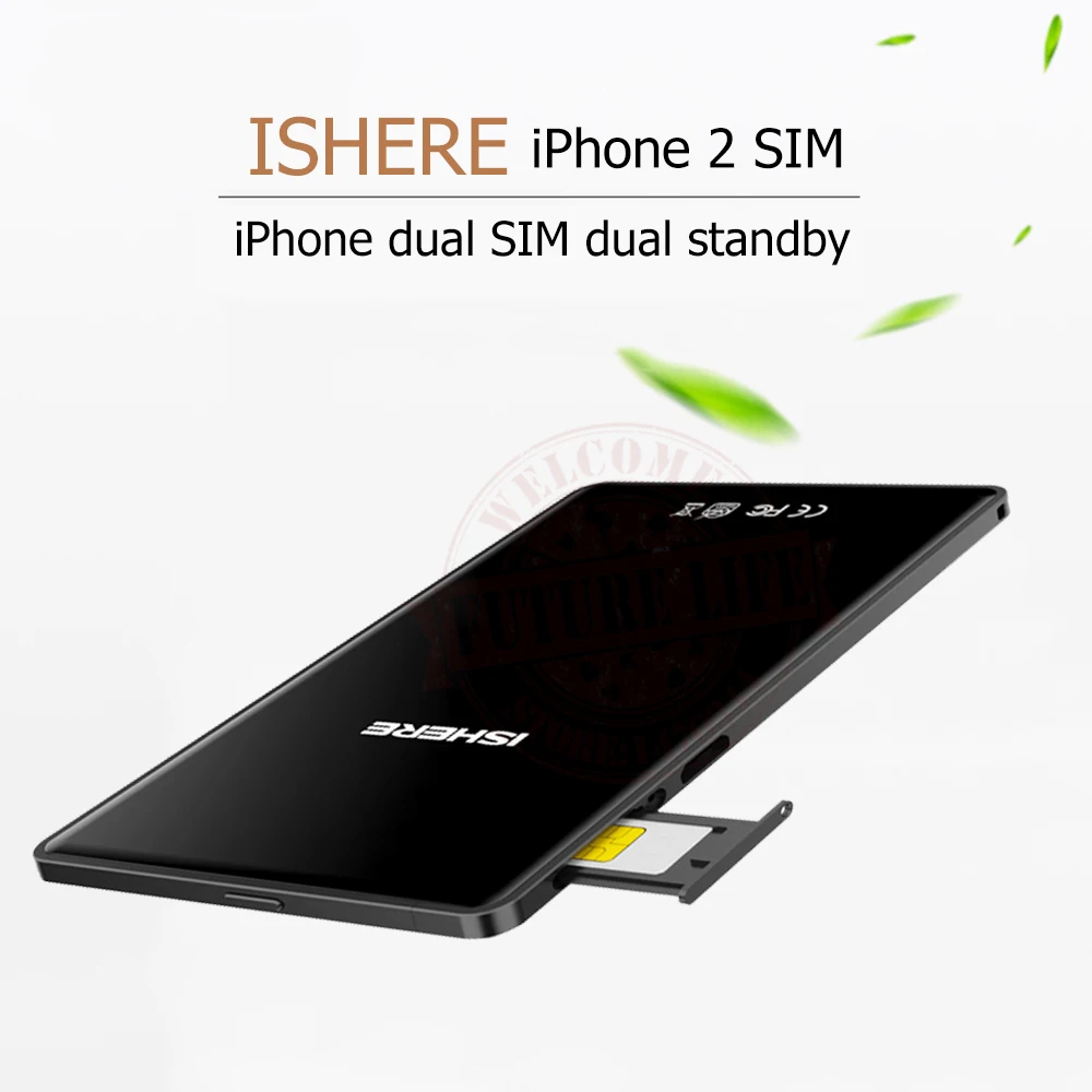 Ультратонкий металлический каркас для iPhone5/6/7/8/X две sim карты двойной адаптер в