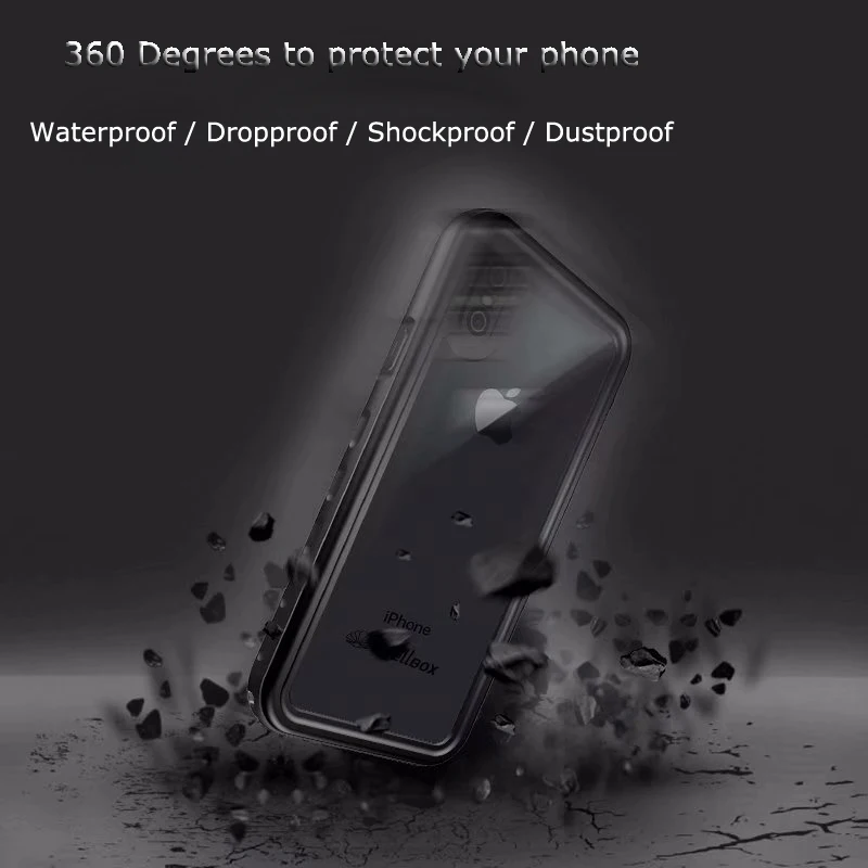 Olhveitra Waterproof Case For iPhone 11 Pro XS MAX XR X 6 6S 7 8 Plus hockproof Swimming Diving Cover Outdoor Underwater Coque