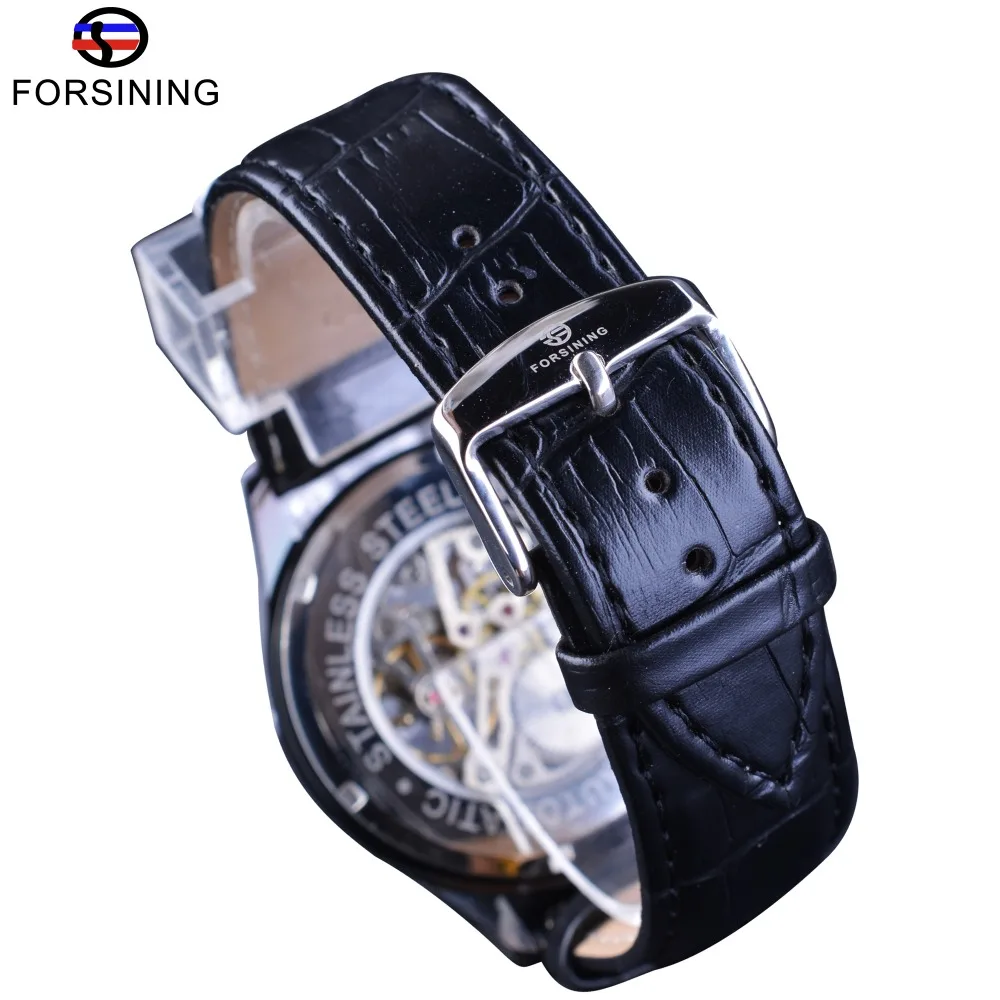 Часы наручные Forsining Мужские механические классические ретро часы скелетоны с
