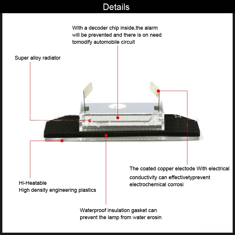2 шт. автомобиля светодиодный номерной знак светильник лампа 6 Вт 12 в 24 белый для