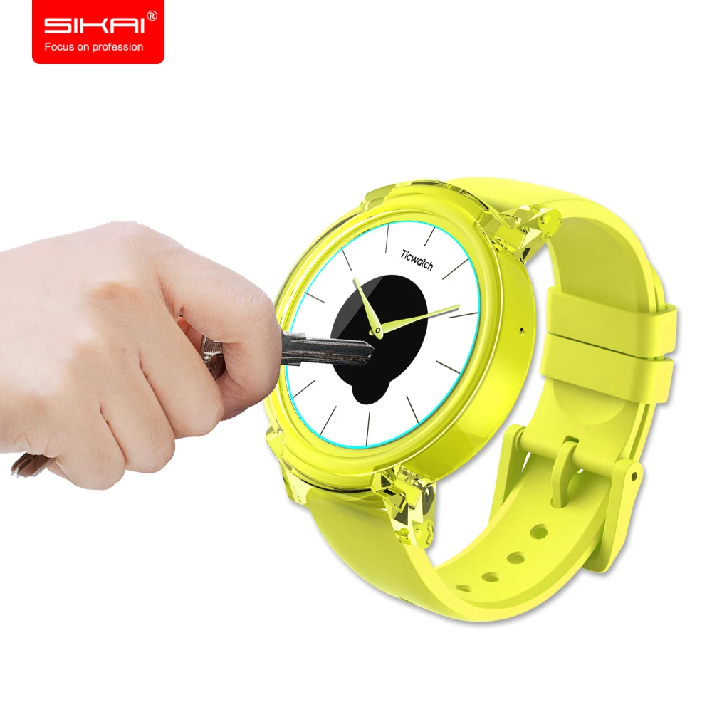 Sikai шт. 3 закаленное стекло Защита экрана для Ticwatch E Watch защита Защитная пленка Smart 9h