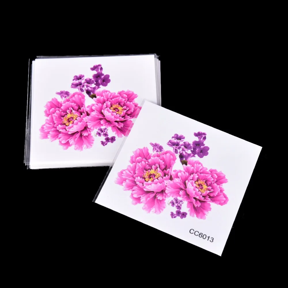 Горячие 3 шт цветы ноги плеча водонепроницаемый временный боди арт паста для