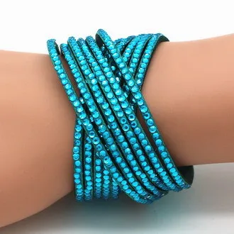 Новый Лидер продаж модный 12 слойный кожаный браслет! Очаровательные браслеты для