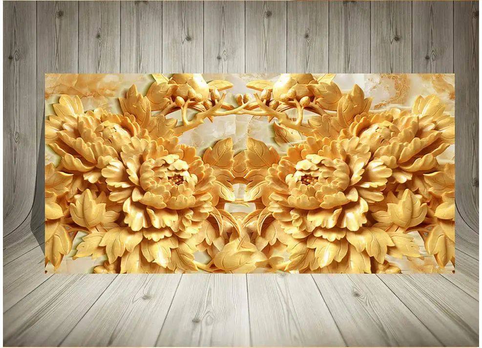 Трехмерные декоративные пионы фон для гостиной 3d цветочные обои ландшафтные