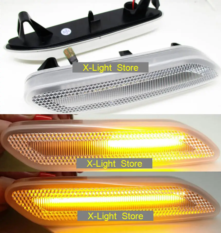 1 пара светодиодных динамических боковых маркеров указатель поворота светильник