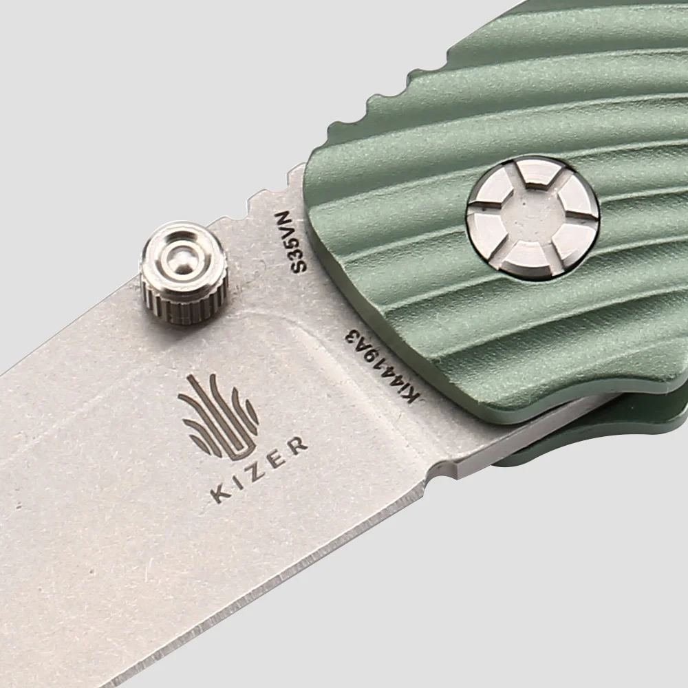 Тактический нож Kizer, edc, флиппер, нож Ki4419A3 s35vn, лезвие, алюминиевая ручка, инструменты для кемпинга