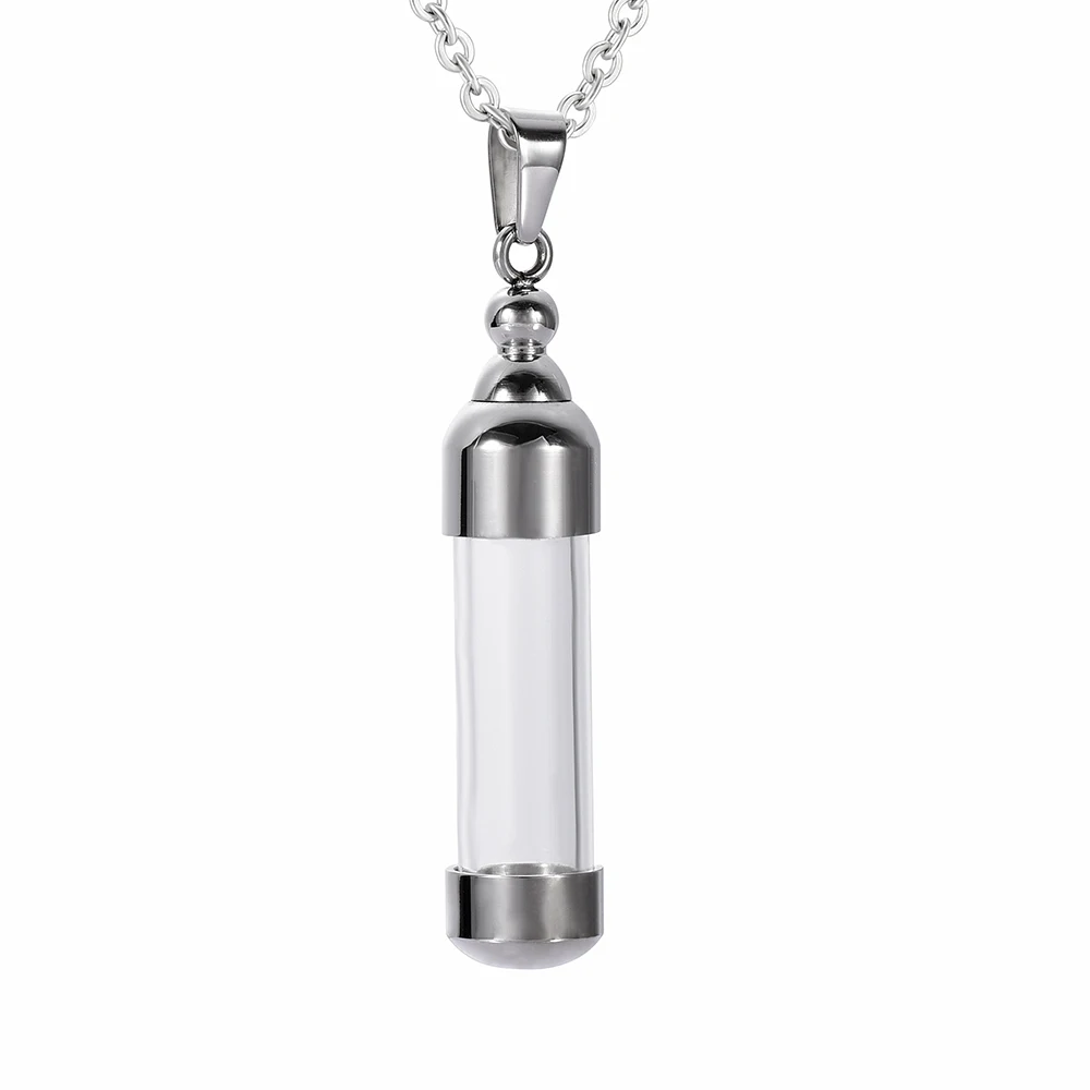

IJD7778Teardrop Shape Cremation Urn Pendant Necklace Memorial Waterdrop Ashes Holder Keepsake Stainless Steel Urns for Pet/Human