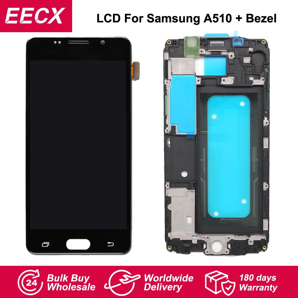 A510F LCD для Samsung Galaxy A5 Duos (2016) A510M экран A510Y ЖК дисплей сенсорный дигитайзер с