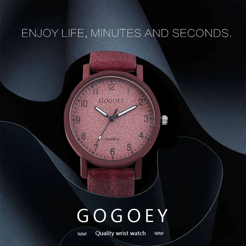 

Women's Watches Gogoey Brand Fashion Leather Wrist Watch Women Watches Ladies Watch Clock Saat Bayan Kol Saati Montre feminino