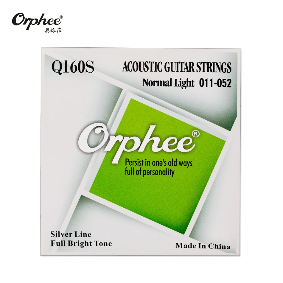 Акустические гитарные струны Orphee Q160S шестиугольный сплав посеребренный провод