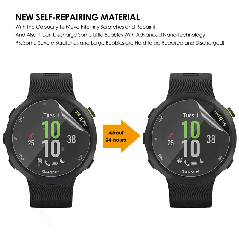 Qosea (3 шт.) для Garmin Forerunner 45 S защита экрана ультратонкий Флим 945 245 музыкальная