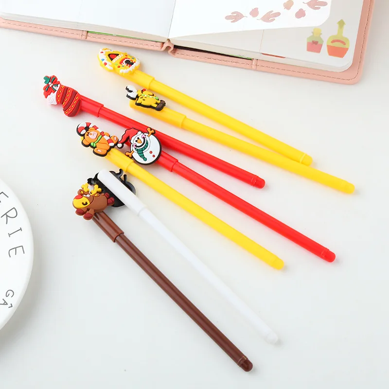 7 шт. гелевая ручка для фестиваля снега черные чернила письма шариковые ручки