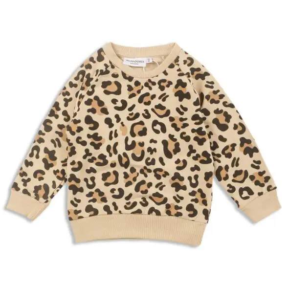 leopard Г. Модная весенне-осенняя блузка для маленьких мальчиков и девочек детская рубашка с леопардовым принтом джемпер высокого качества для девочек, Top18M-6T - Цвет: leopard