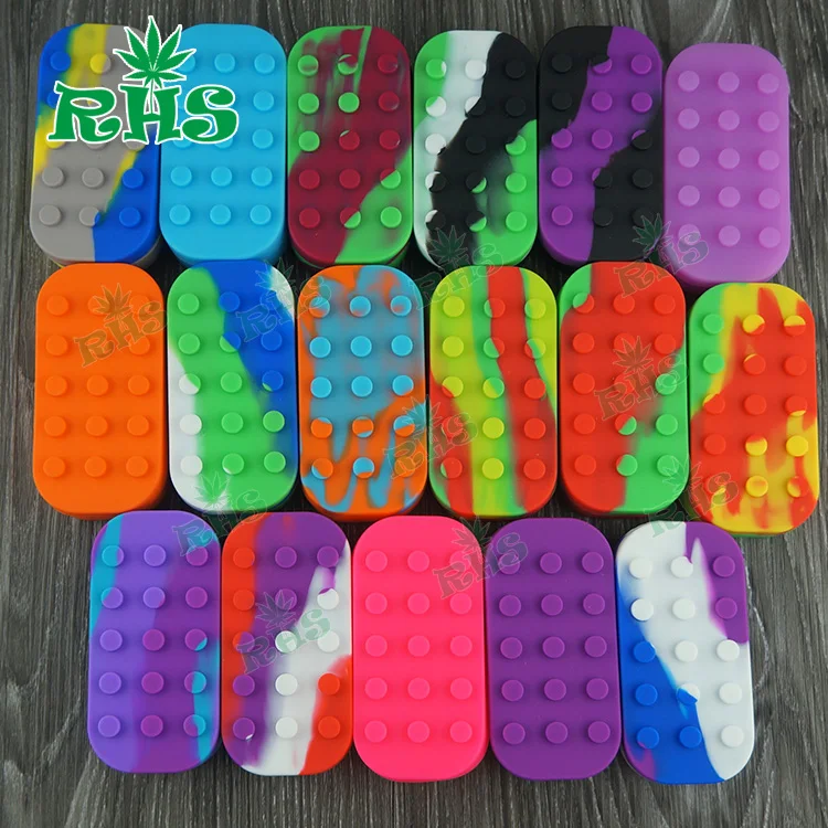 

Popular Wax Dry Herb Jars Silicone Oil Wax Concentrate Container Jar 6+1 hot sale 2017 2pcs free shipping