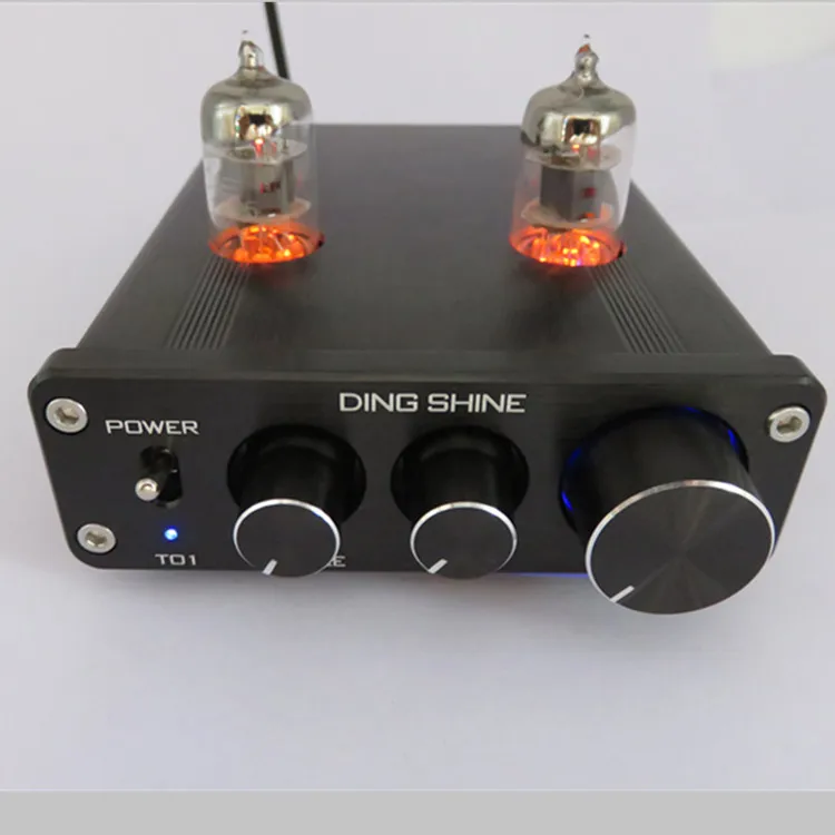 Фото Серебристый/черный DC12V HIFI 6J1 ламповый предусилитель клапан усилителя Audio