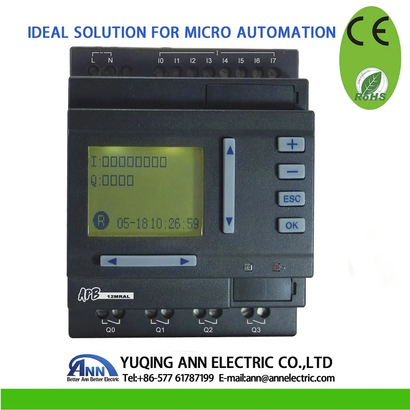 PLC APB-12MRAL With LCD AC100V-240V 8 points input 4 relay output | Switches