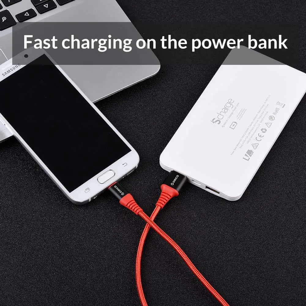 ORICO Micro USB для USB-A кабель м 1 3ft зарядный синхронизации данных MAX 3A Android смартфон
