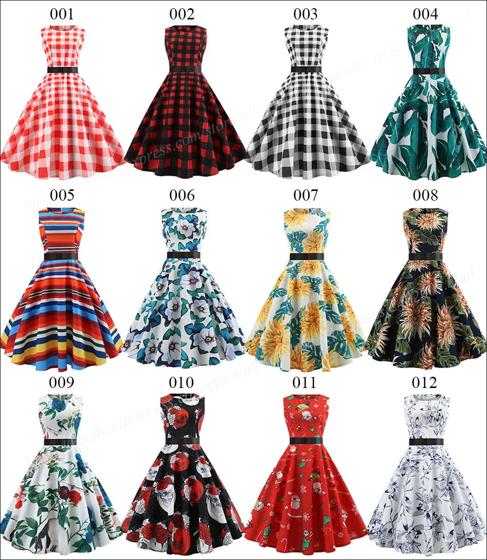 Черно-белое клетчатое винтажное платье размера плюс для женщин Vestidos Hepburn 50s 60s элегантные платья для вечеринок повседневные рокабилли Pin Up Сарафан