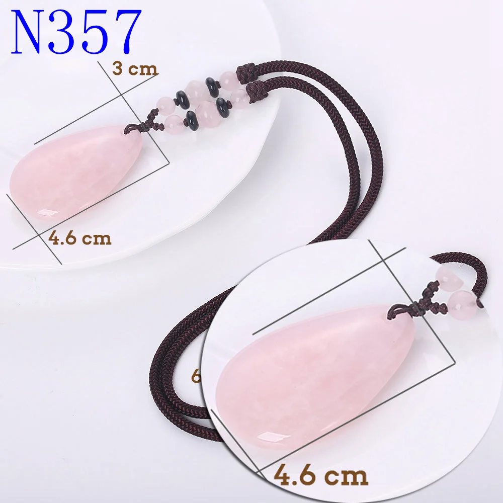 Rose Quartz Yumten воды Висячие Длинные ожерелье розовый кварц свитер цепь драгоценный камень кулон Модные аксессуары ювелирные изделия из натурального камня кристалл ожерелье ювелирные изделия подарки натуральные камни - Цвет камня: Rose Quartz