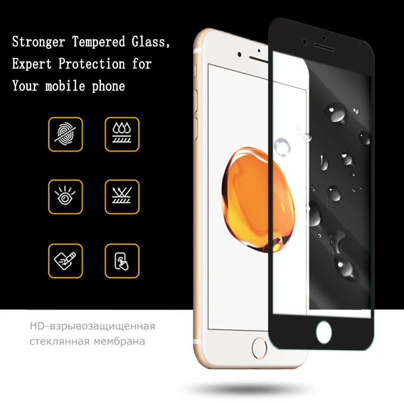 Защитное стекло для apple iphone 8 plus защита экрана 7 aiphone 7plus закаленная протектор