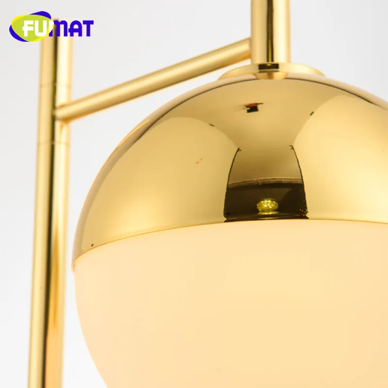 Современный Креативный стеклянный шар FUMAT Золотая настольная лампа