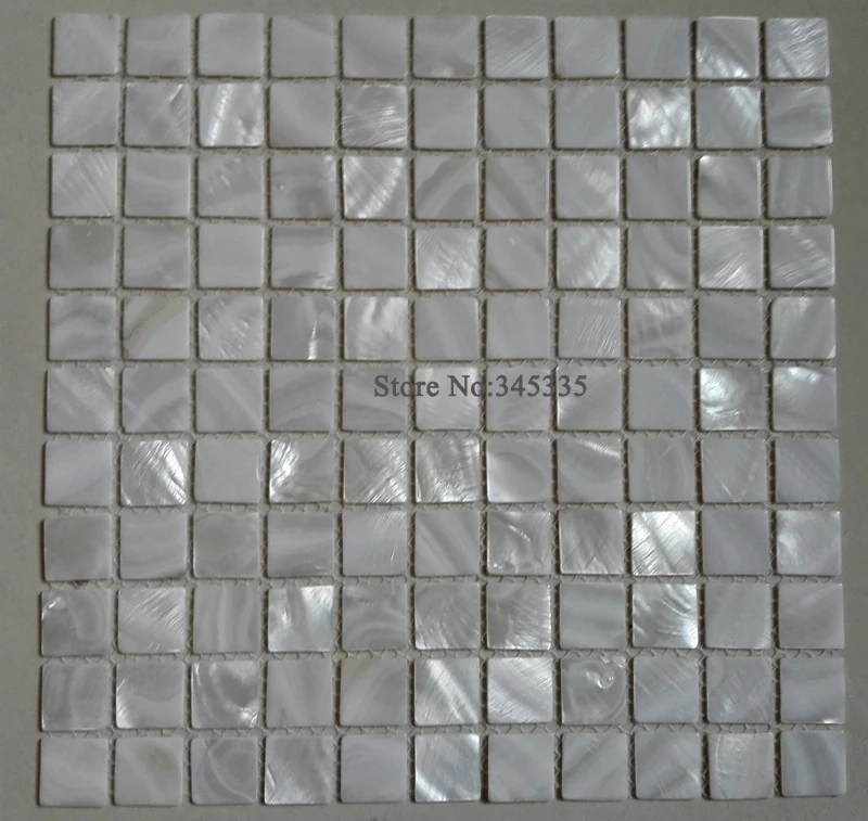 11 шт. белая мозаичная плитка без раковины перламутровая кухонный блеск для душа
