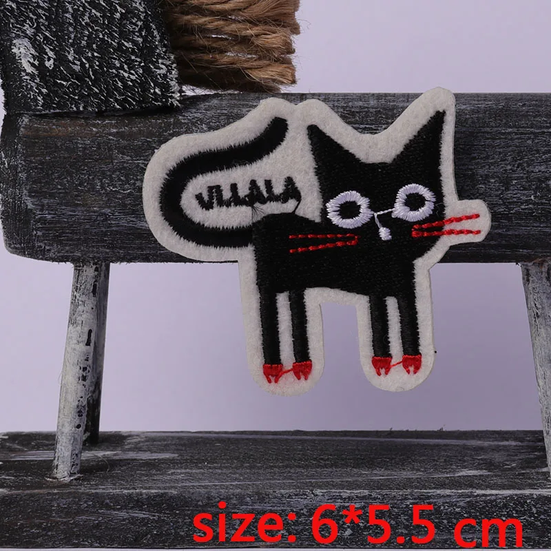 1 шт. котенок Железный на вышитые патч для ткани мультфильм значок аппликация