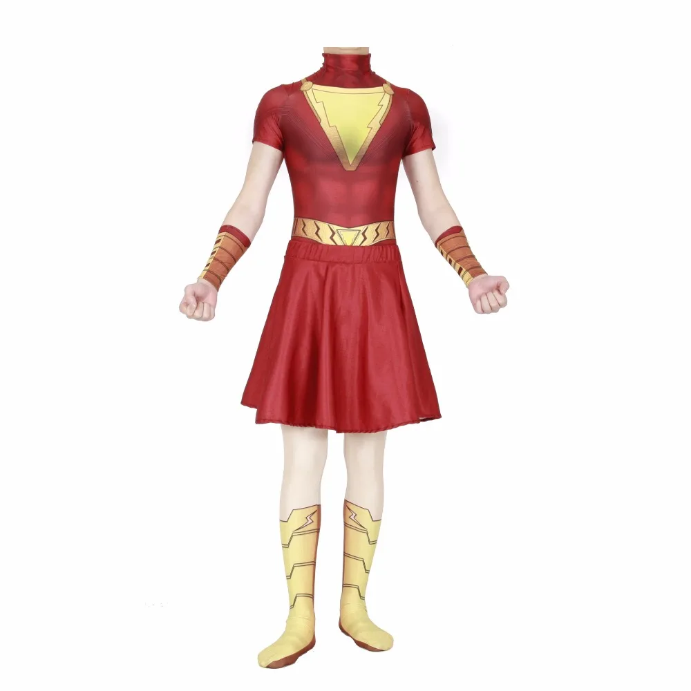 Популярный фильм Shazam! Карнавальные костюмы Комбинезоны Зентаи боди супергероя