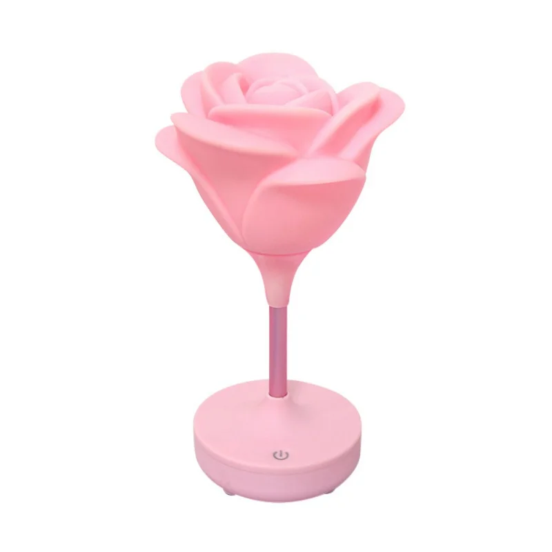 Романтический розовый ночник USB Зарядка светодиодная силиконовая настольная