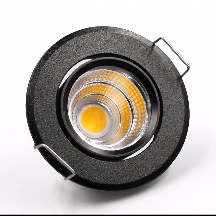 White Shell Mini Led Spotlight Dimmable 3w cob Recessed Spot Light 60angle 85-265V or 12v 24v Down with Driver | Лампы и освещение