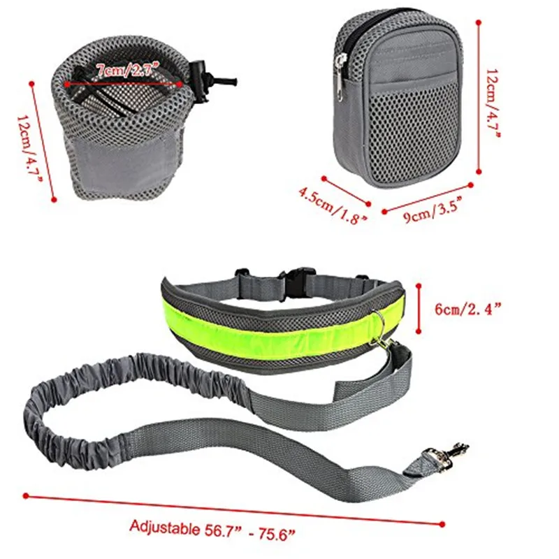 Регулируемый ремень для бега и ходьбы светоотражающий эластичный поводок|dog leash