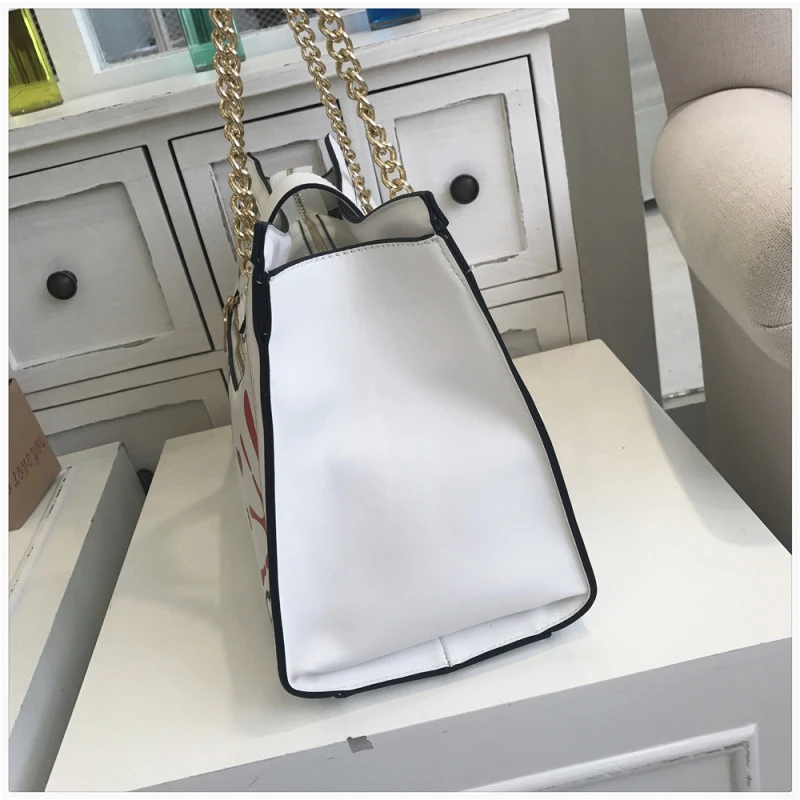 LIANGKA большая магнитная пряжка Сумочка с граффити женские Сумки из искусственной