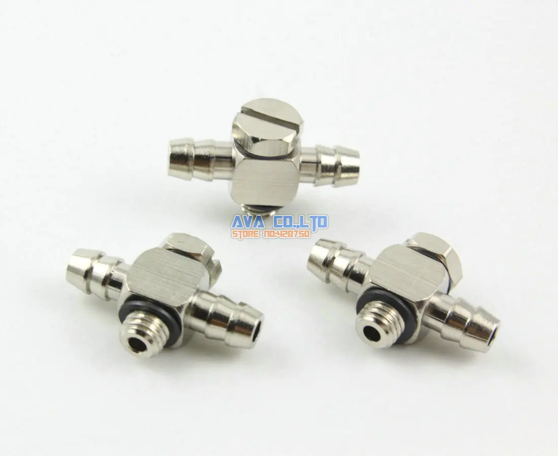 

15 Pieces 3 way 5.2mm Air Pneumatic Hose to M5 Male Mini Barb Fitting / Brass