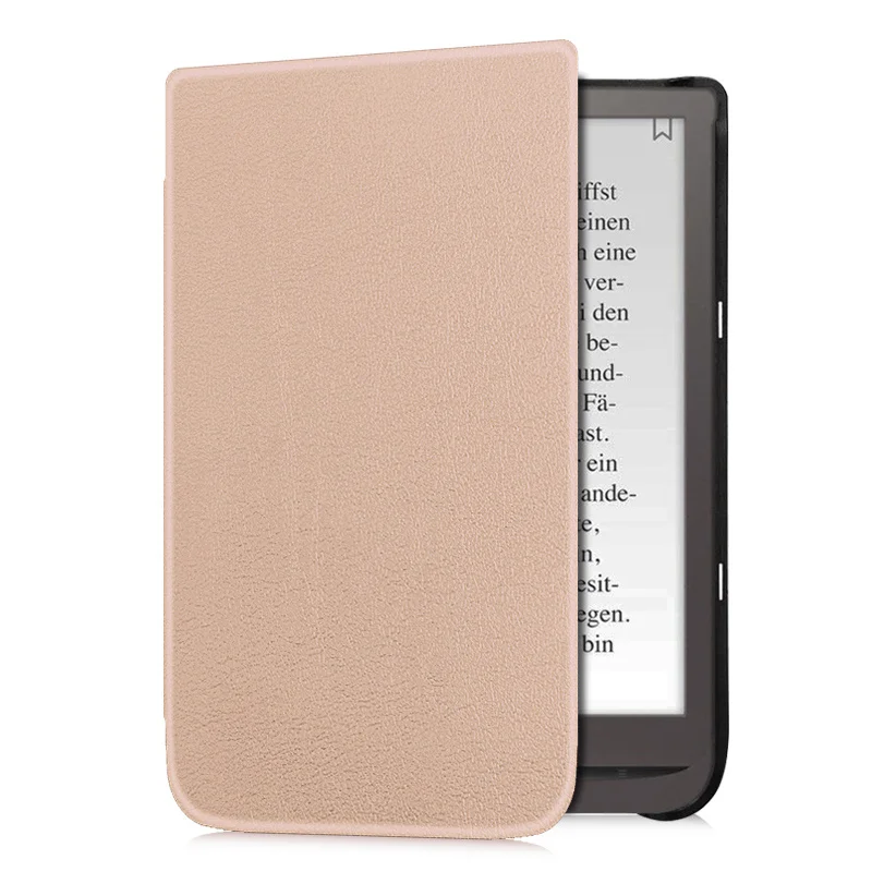 Gold BOZHUORUI смарт-чехол для 7," PocketBook 740 InkPad 3 читалка с автовключение/сна Магнитная ультра- тонкий кожаный чехол - Цвет: Gold