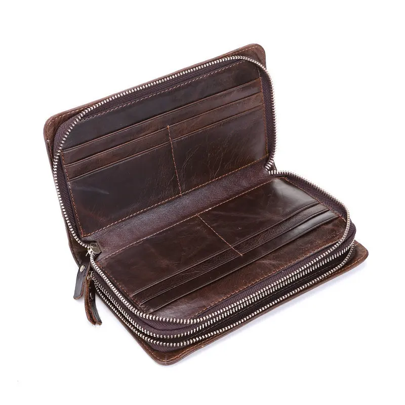 GENODERN кошелек клатч из натуральной кожи коровья кожа кошельки для мужчин двойная