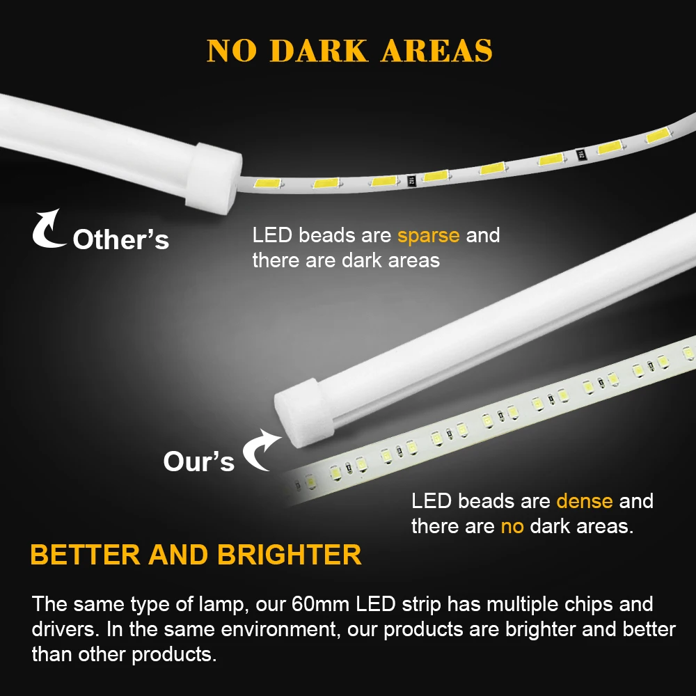 SULUCAR 2 шт. DRL LED 30 60 см Гибкие дневные ходовые огни Мягкая трубка для автомобиля