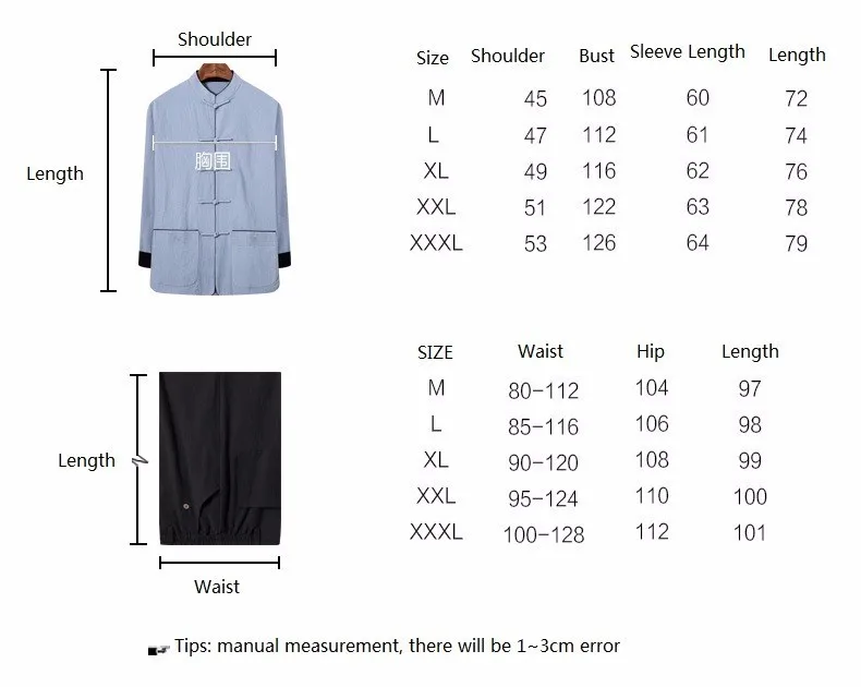 Male Wushu Kung Fu Uniform Cotton Flax Costume Suits Long Sleeve National Autumn Chinese Traditional Men Clothing Plus Size |
