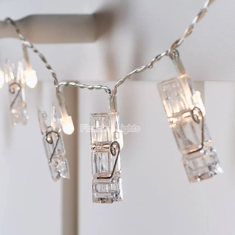 1,5 м 10LED DIY фото клип колышки струнные огни на батарейках Рождественские огни Свадебная вечеринка юбилей украшения сказочные огни