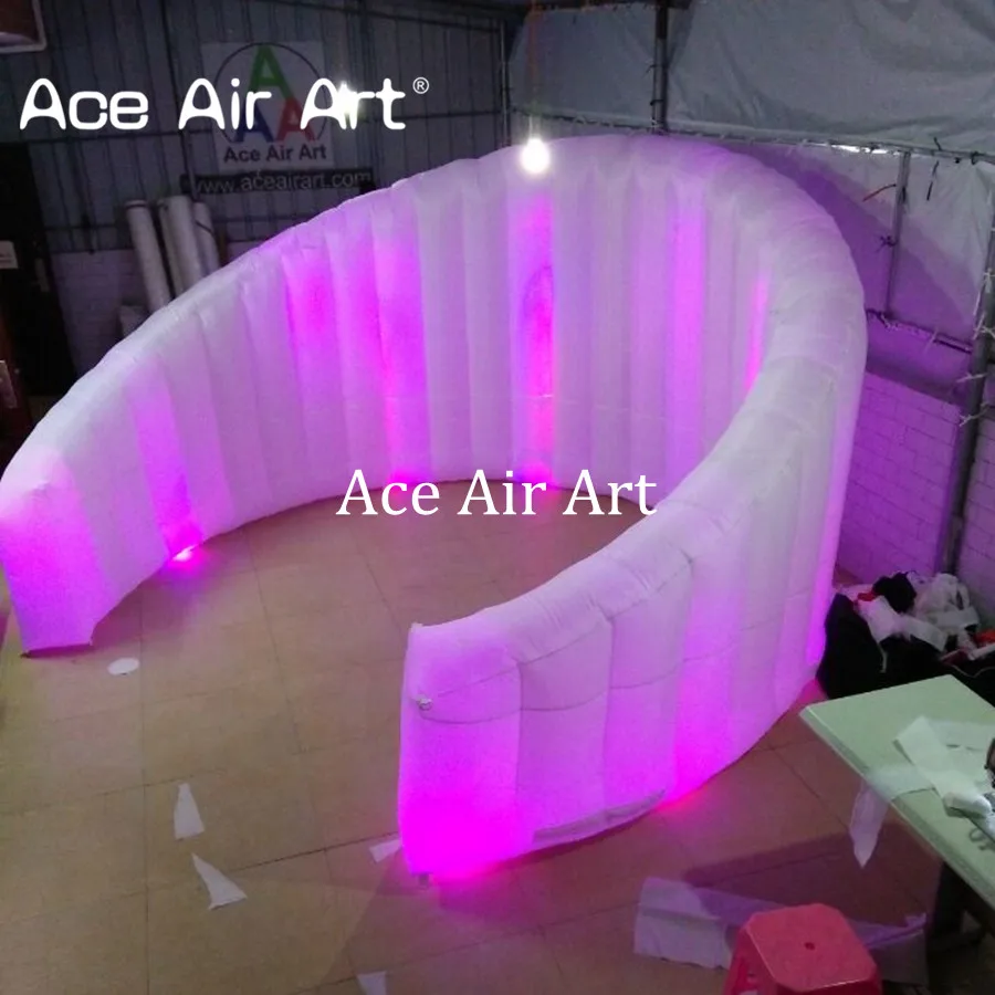 Новый дизайн распродажа очаровательной изогнутой надувные photo booth настенный