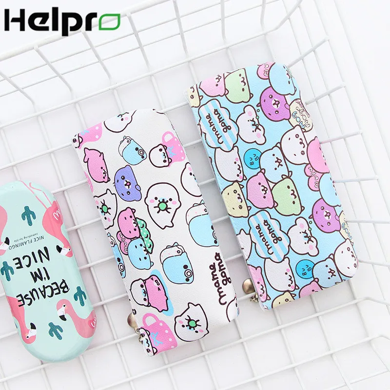 Helpro милый морской лев детские пеналы Kawaii на молнии дизайнерский карандаш коробка
